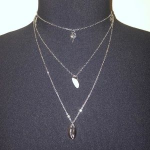 silver layered necklace